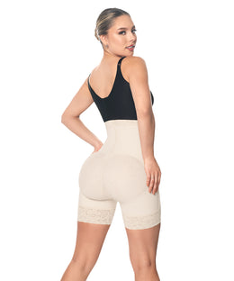 Faja para vestidos estilo strapless con control de abdomen, media pierna y cremallera lateral ( Ref. O-050 )