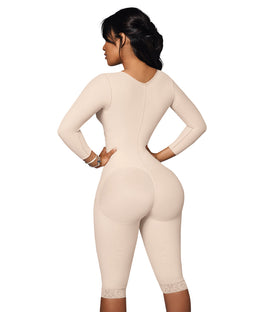 Faja postquirúrgica cuerpo completo: Moldeado torso a piernas: Ideal 'para uso diario y postparto ( Ref. O-102 )