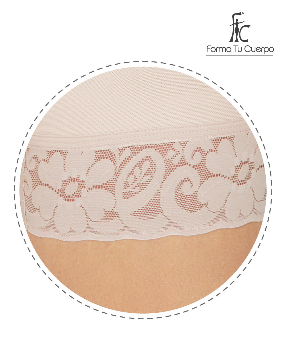 C-029  Beige Trusa Lycra Rodilla Broche Central