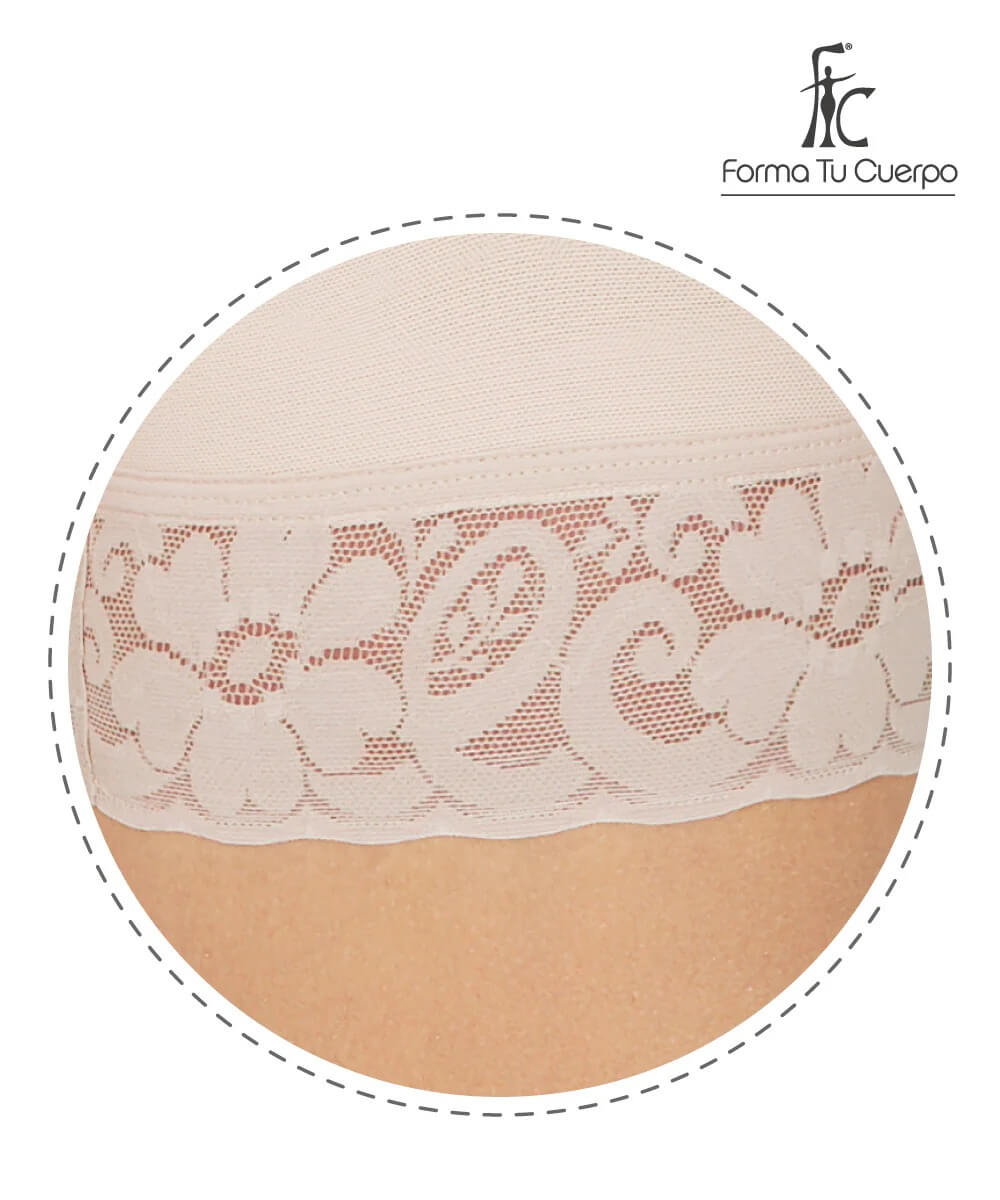 Faja control de abdomen reloj de arena, media pierna con manga larga, cremallera perineal y broche central ( O-015/O-215 )